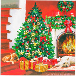 Diamondpainting crystal art kaart christmass tree
