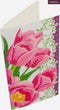 Diamondpainting Crystal Art Kaart Roze tulpen 11x22cm