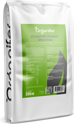 Diatomeeënaarde - Diatomaceous Earth - Diatomeeënaarde Kippen - Roofmijt - Bloedluis Kippen - Bedwantsen - 100% Zuiver - Ultra fijn Poeder (50 liter zak - 20 kg) - Organifer