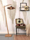 GOOD&MOJO Vloerlamp Iguazu - Bamboe/Jute Naturel/Zwart - 62x40x150cm - - Staande lampen voor Woonkamer - Slaapkamer