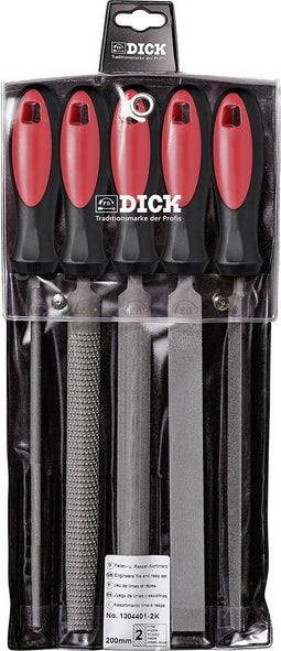 Dick 1304401-2K Set vijlen/raspen 5-delig Slaglengte 200 mm 1 set(s)