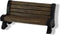 Dickensville Bankje Kerstdorp 12 Cm Bruin