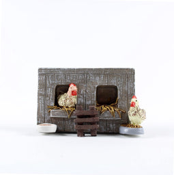 Dickensville Decoratiebeeld Kippenhok 9 X 5 Cm Bruin
