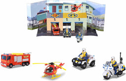 Dickie Brandweerman Sam Hulpdiensten Speelset - 4 voertuigen speelfiguren