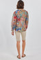 DIDI Dames Blouse chiffon Beau in Aloe Green with Bird garden print maat 48