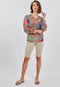 DIDI Dames Blouse chiffon Beau in Aloe Green with Bird garden print maat 40