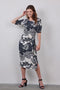 DIDI Dames Dress Bowy in offwhite with Floret print. maat 40