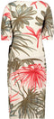 DIDI Dames Dress Bowy in offwhite with Yucca print. maat 40