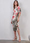DIDI Dames Dress Bowy in offwhite with Yucca print. maat 42