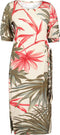 DIDI Dames Dress Bowy in offwhite with Yucca print. maat 44
