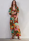 DIDI Dames Dress Dawn in offwhite with Seasons print maat 46