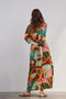 DIDI Dames Dress Dawn in offwhite with Seasons print maat 46