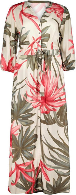 DIDI Dames Dress Dawn in offwhite with Yucca print maat 38