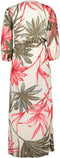 DIDI Dames Dress Dawn in offwhite with Yucca print maat 48
