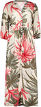 DIDI Dames Dress Dawn in offwhite with Yucca print maat 48