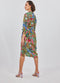 DIDI Dames Longer tunic Wonderful 3/4 sleeve in Aloe green with Bird garden print maat 44