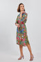 DIDI Dames Longer tunic Wonderful 3/4 sleeve in Aloe green with Bird garden print maat 46