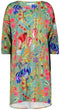 DIDI Dames Loose dress 3/4 sleeves print in Aloe green with Bird garden print maat 46