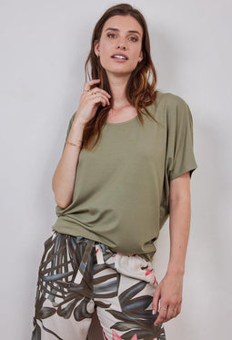 DIDI Dames Loose tee Flow in aloe green maat 38