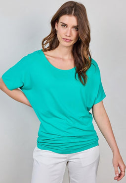 DIDI Dames Loose tee Flow in ceramic green maat 36