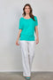 DIDI Dames Loose tee Flow in ceramic green maat 36