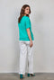 DIDI Dames Loose tee Flow in ceramic green maat 38