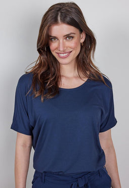 DIDI Dames Loose tee Flow in dark blue maat 38