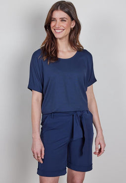 DIDI Dames Loose tee Flow in dark blue maat 48