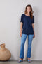DIDI Dames Loose tee Flow in dark blue maat 48