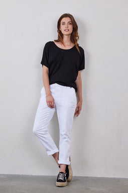 DIDI Dames Loose tee Flow in zwart maat 38