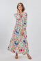 DIDI Dames Maxi dress Melody in offwhite with bird garden print maat 42