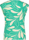 DIDI Dames Sleeveless tee Golden in Green with Island print maat 48
