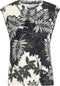 DIDI Dames Sleeveless tee Golden in offwhite with Floret print. maat 40