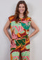 DIDI Dames Sleeveless tee Golden in offwhite with Seasons print maat 38