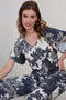 DIDI Dames V-neck top Jeska in offwhite with Floret print. maat 40