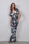DIDI Dames V-neck top Jeska in offwhite with Floret print. maat 44