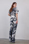 DIDI Dames V-neck top Jeska in offwhite with Floret print. maat 44