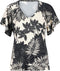 DIDI Dames V-neck top Jeska in offwhite with Floret print. maat 46