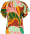DIDI Dames V-neck top Jeska in offwhite with Seasons print maat 40