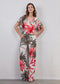 DIDI Dames V-neck top Jeska in offwhite with Yucca print maat 42