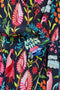 DIDI Dames Wrap dress Ginger in Dark blue with bird garden print maat 40