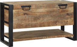 vidaXL - Opbergdoos - 80x35x45 - cm - Massief - Ruw - Mangohout
