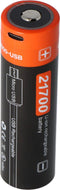 Ronde cel 21700, Li-ion, 3,7 V, 4000 mAh, 14,8 Wh, met USB-oplaadaansluiting