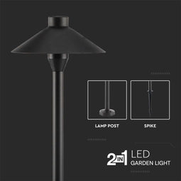 V-TAC VT-907-N - Tuinspikes Lichten - 7W Samsung LED 600 Lumen IP65 Waterdicht Zwart 3000K