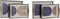 Dienblad DKD Home Decor 40,6 x 30 x 6 cm Beige Blauw Hout MDF (2 Stuks)