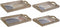 Dienblad DKD Home Decor 40,6 x 30 x 6 cm Beige Blauw Hout MDF (2 Stuks)