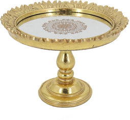 Dienblad DKD Home Decor Spiegel Gouden Hars (23.5 x 23.5 x 16.2 cm)