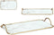 Dienblad glas Marmer design Met handvatten Metaal Wit Glas (35 x 4 x 20 cm)