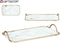 Dienblad glas Marmer design Met handvatten Metaal Wit Glas (35 x 4 x 20 cm)