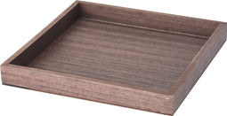 Dienblad/kaarsenbord - vierkant - L25 x B25 x H3 cm - hout - Kaarsenonderzetter